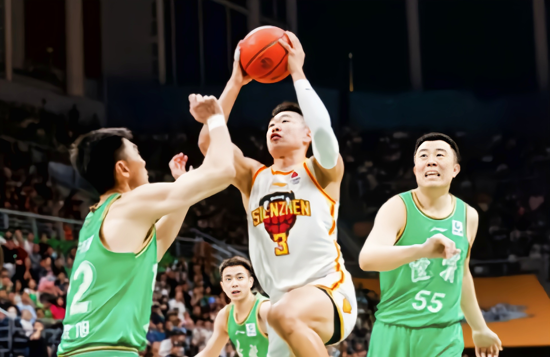 浙江队鏖战吉林队，赵继伟状态火热